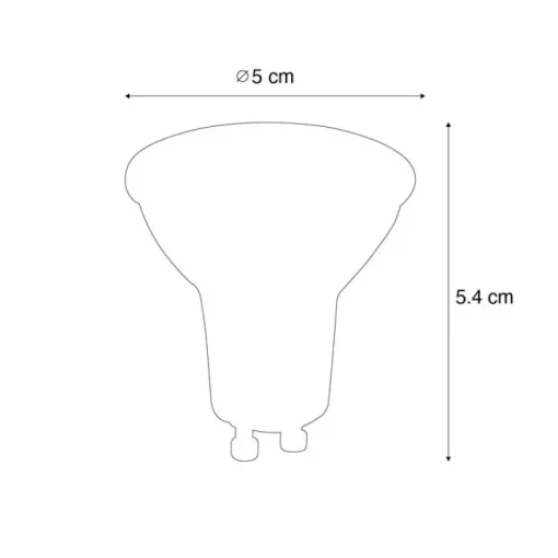 LUEDD GU10 LED lamp 50mm zwart 7W 610 lm 3000K