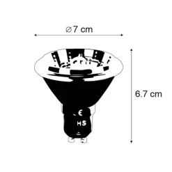 LUEDD GU10 3-staps dim to warm LED lamp AR70 6W 320 lm 2000-3000K
