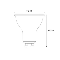 LUEDD GU10 3-staps dimbaar LED lamp 7W 600 lm 3000K
