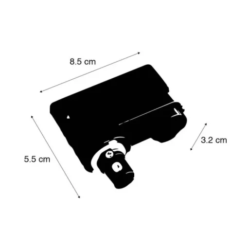 QAZQA Hanglamp adapter voor 3-fase rail zwart - 3-Phase