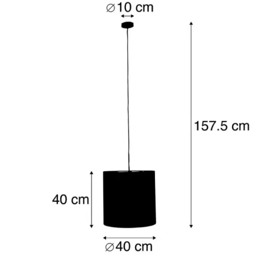 QAZQA Hanglamp met velours kap vlinders met goud 40 cm - Combi