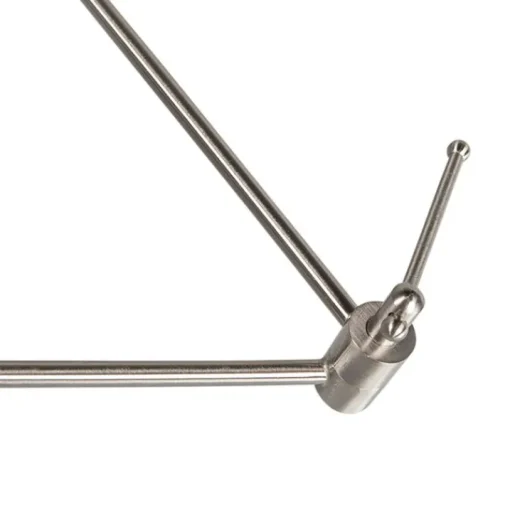 QAZQA Hanglamp staal met kap 35 cm wit verstelbaar 2-lichts - Blitz