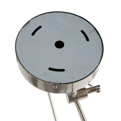 QAZQA Hanglamp staal met kap 35 cm wit verstelbaar 2-lichts - Blitz