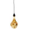 QAZQA Hanglamp zwart dimbaar incl. LED spiegel goud dimbaar - Cava Luxe