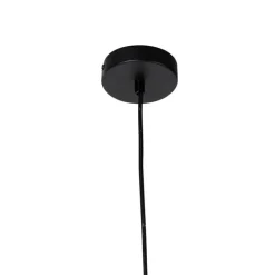 QAZQA Hanglamp zwart dimbaar incl. LED spiegel goud dimbaar - Cava Luxe