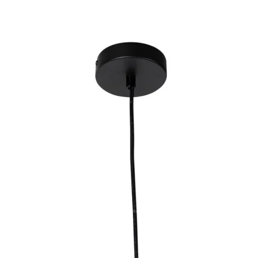 QAZQA Hanglamp zwart dimbaar incl. LED spiegel goud dimbaar - Cava Luxe