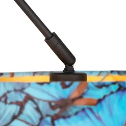 QAZQA Hanglamp zwart met velours kap vlinders met goud 35 cm - Blitz