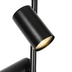 QAZQA Hanglamp zwart met voetschakelaar 3-lichts - Jeana Luxe