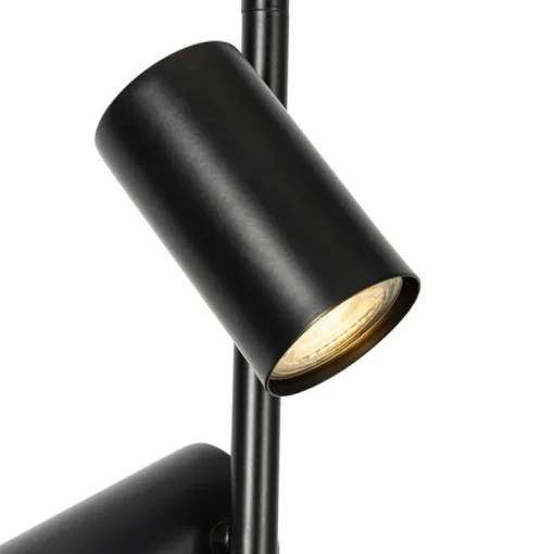 QAZQA Hanglamp zwart met voetschakelaar 3-lichts - Jeana Luxe