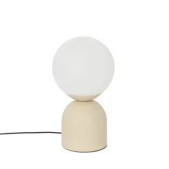 QAZQA Hotel chique tafellamp beige met opaal glas - Pallon Trend