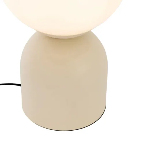 QAZQA Hotel chique tafellamp beige met opaal glas - Pallon Trend