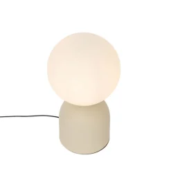 QAZQA Hotel chique tafellamp beige met opaal glas - Pallon Trend