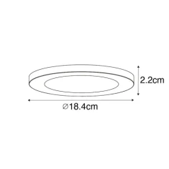 QAZQA In- of opbouwspot wit 18 cm incl. LED 3 staps dim to warm - Trans