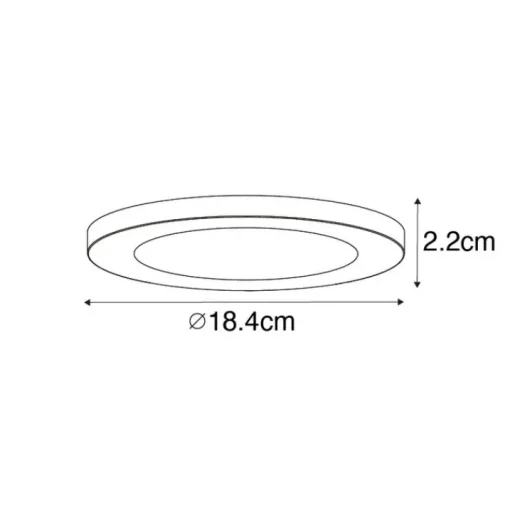 QAZQA In- of opbouwspot wit 18 cm incl. LED 3 staps dim to warm - Trans