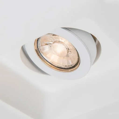 QAZQA Inbouwspot wit 15 cm vierkant kantelbaar - Gypsy Stucco