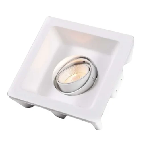 QAZQA Inbouwspot wit 15 cm vierkant kantelbaar - Gypsy Stucco
