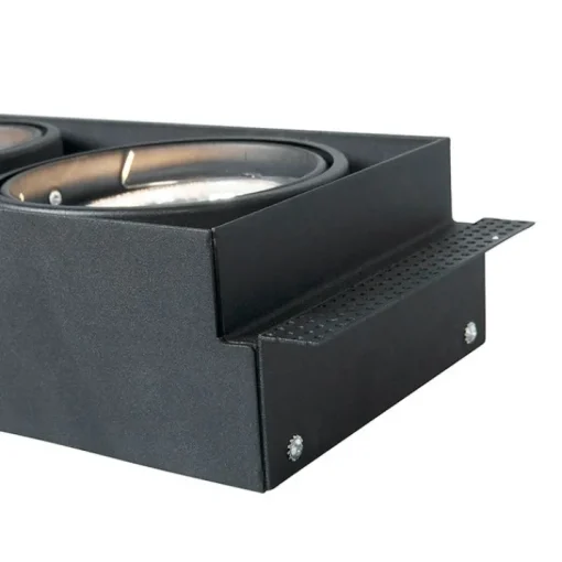 QAZQA Inbouwspot zwart AR111 draai- en kantelbaar trimless 2-lichts - Oneon