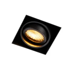 QAZQA Inbouwspot zwart draai- en kantelbaar Trimless - Oneon Honey