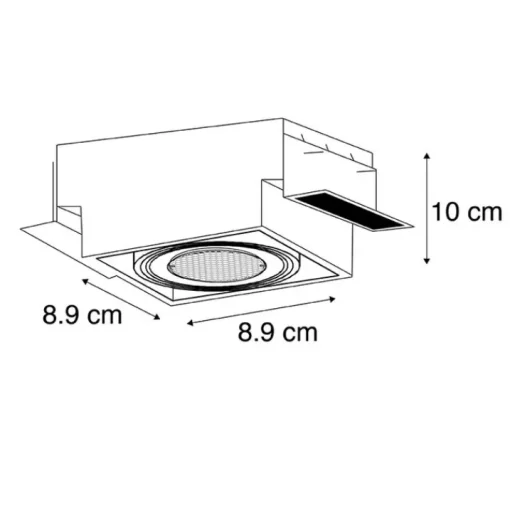 QAZQA Inbouwspot zwart draai- en kantelbaar Trimless - Oneon Honey
