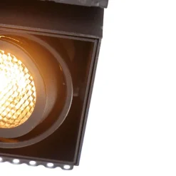 QAZQA Inbouwspot zwart draai- en kantelbaar Trimless - Oneon Honey