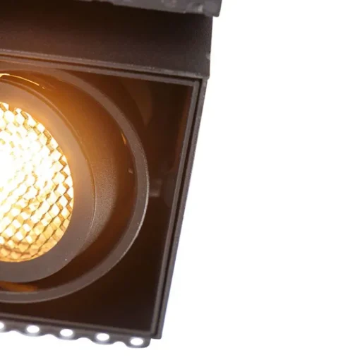 QAZQA Inbouwspot zwart draai- en kantelbaar Trimless - Oneon Honey
