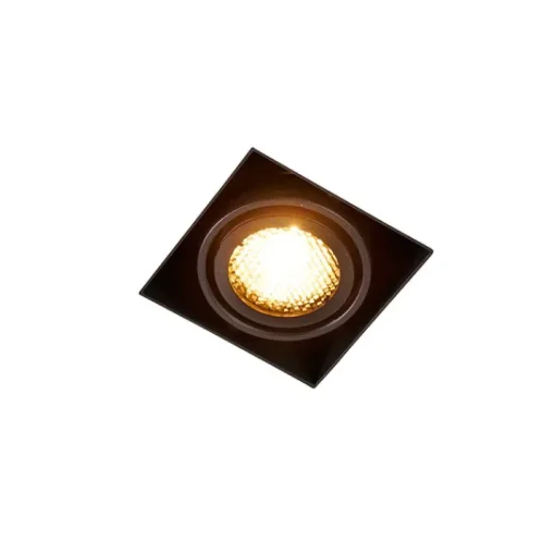 QAZQA Inbouwspot zwart draai- en kantelbaar Trimless - Oneon Honey