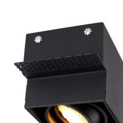 QAZQA Inbouwspot zwart draai- en kantelbaar Trimless - Oneon Honey