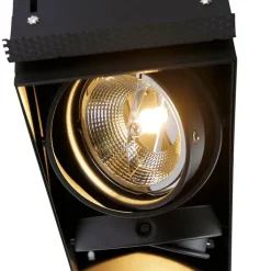 QAZQA Inbouwspot zwart GU10 AR111 Trimless 2-lichts - Oneon