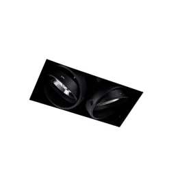QAZQA Inbouwspot zwart GU10 AR111 Trimless 2-lichts - Oneon