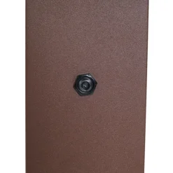 QAZQA Industrieel buiten paaltje roestbruin met smoke glas 70cm met schemersensor IP44 - Denmark