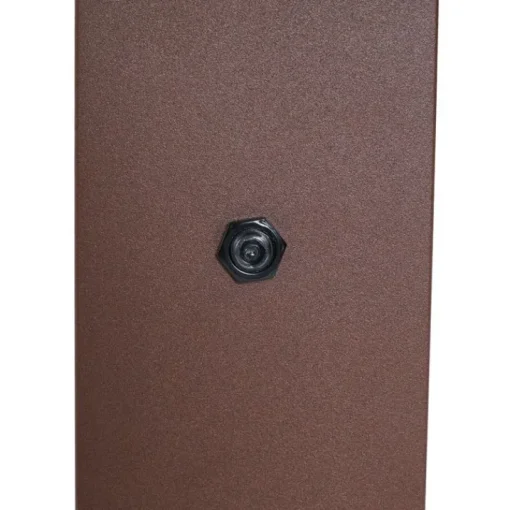 QAZQA Industrieel buiten paaltje roestbruin met smoke glas 70cm met schemersensor IP44 - Denmark