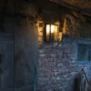 QAZQA Industriële buiten wandlamp zwart met glas 25,5 cm IP44 - Rotterdam