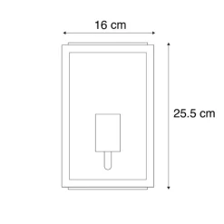 QAZQA Industriële buiten wandlamp zwart met glas 25,5 cm IP44 - Rotterdam