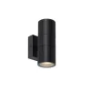 QAZQA Industriële buiten wandlamp zwart 2-lichts IP44 - Vigo