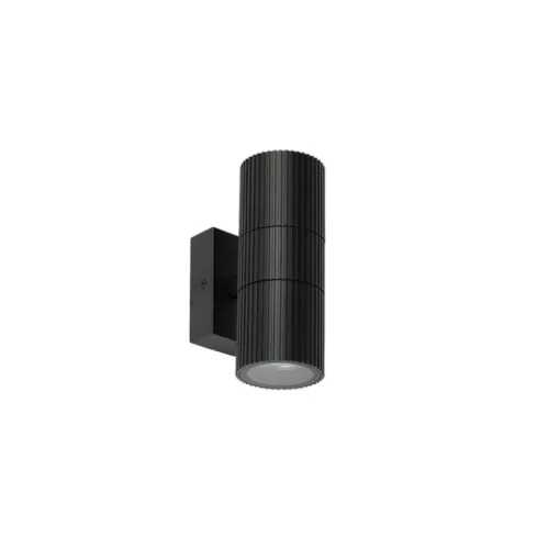 QAZQA Industriële buiten wandlamp zwart 2-lichts IP44 - Vigo