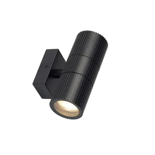 QAZQA Industriële buiten wandlamp zwart 2-lichts IP44 - Vigo