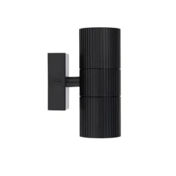 QAZQA Industriële buiten wandlamp zwart 2-lichts IP44 - Vigo