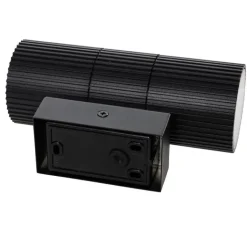 QAZQA Industriële buiten wandlamp zwart 2-lichts IP44 - Vigo