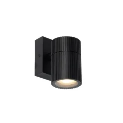 QAZQA Industriële buiten wandlamp zwart IP44 - Vigo