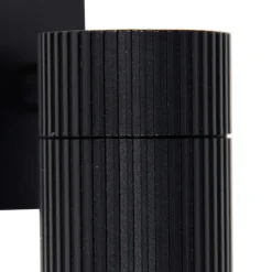 QAZQA Industriële buiten wandlamp zwart IP44 - Vigo