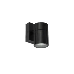 QAZQA Industriële buiten wandlamp zwart IP44 - Vigo