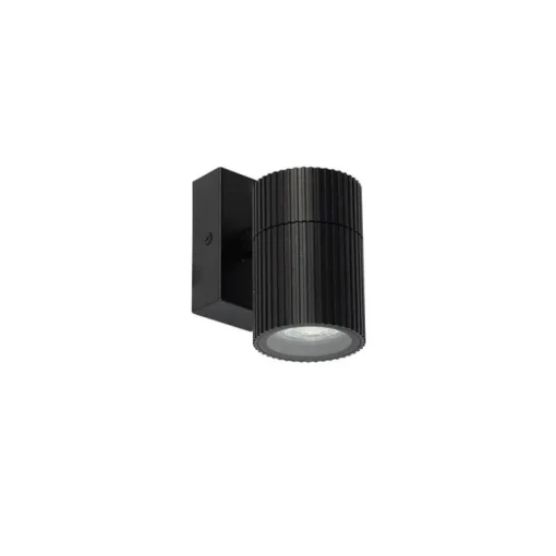 QAZQA Industriële buiten wandlamp zwart IP44 - Vigo