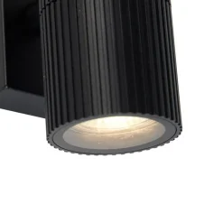 QAZQA Industriële buiten wandlamp zwart IP44 - Vigo