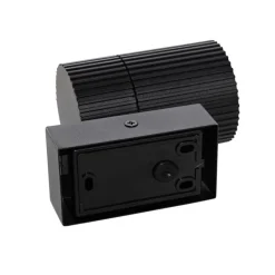 QAZQA Industriële buiten wandlamp zwart IP44 - Vigo