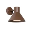 QAZQA Industriële buitenwandlamp roestbruin kegel IP44 - Natas