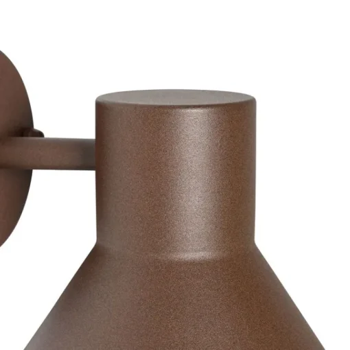 QAZQA Industriële buitenwandlamp roestbruin kegel IP44 - Natas