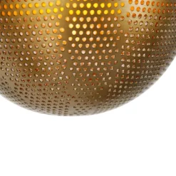 QAZQA Industriële hanglamp brons met hout 5-lichts - Haicha