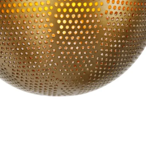 QAZQA Industriële hanglamp brons met hout 5-lichts - Haicha