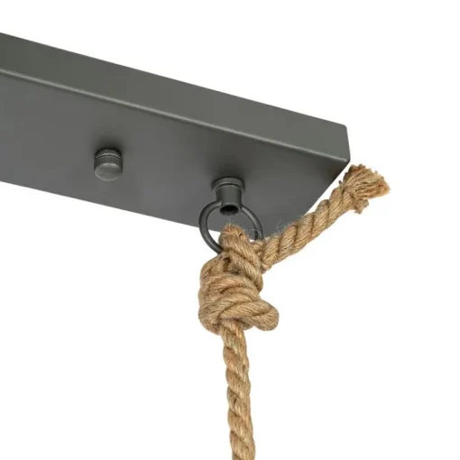 QAZQA Industriële hanglamp hout met donkergrijs 3-lichts - Arthur