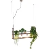 QAZQA Industriële hanglamp roestbruin met rek 4-lichts - Cage Rack